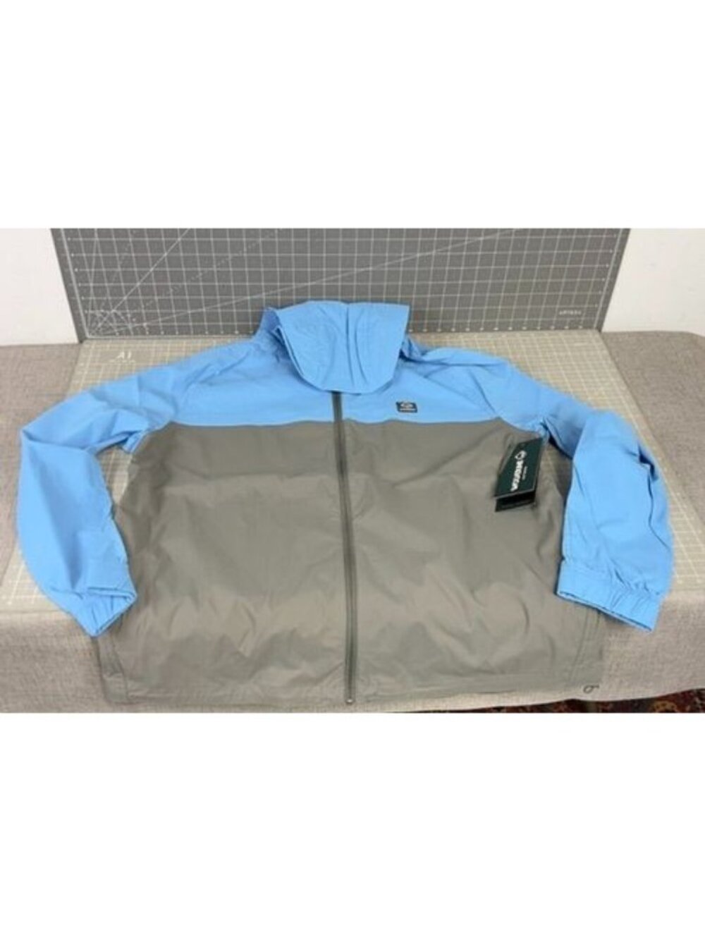 Wolverine Guide Eco Shell Men’s Outdoor Rain Jacket Blue & Gray XXL Hooded